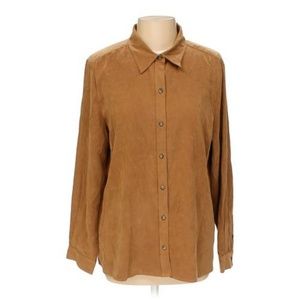 White Stag Brown Soft Button Down Long Sleeve